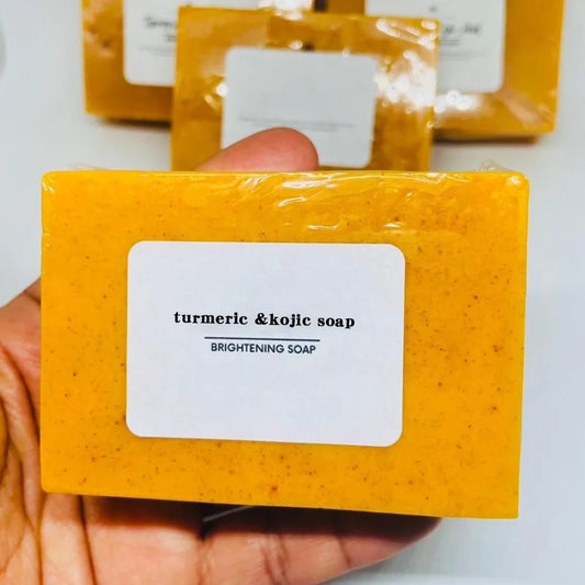 Turmeric Hand Made Soap, Lemon Kojic Acid Soap, Shower and Facial Soap