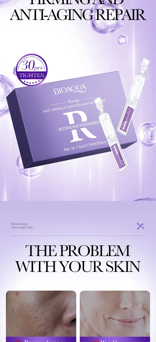 Retinol Vitamin C Hyaluronic Acid Serum for Face Moisturizing Firming Hydrating Facial Essence Face Skin Care