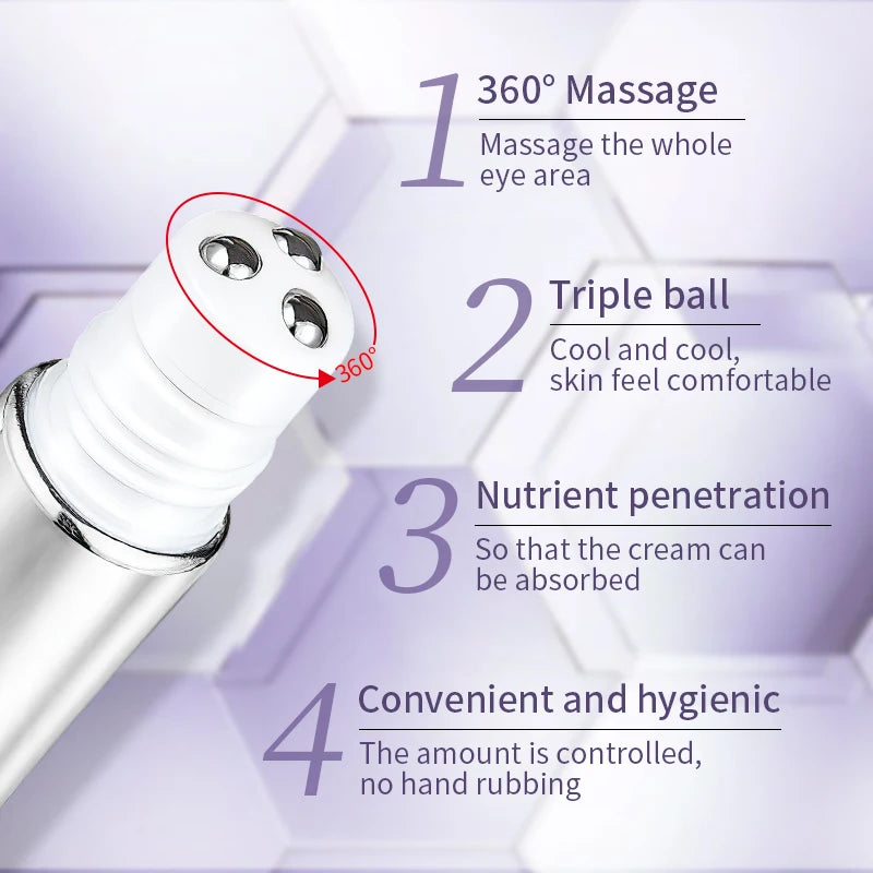Anti Wrinkle Anti Dark Circle Eye Cream Roller Massager
