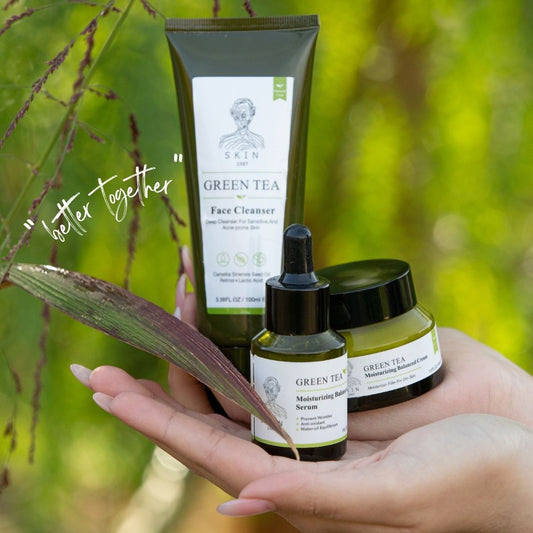 Plant base Skincare Routine (Camelia Sinensis) that help with redness