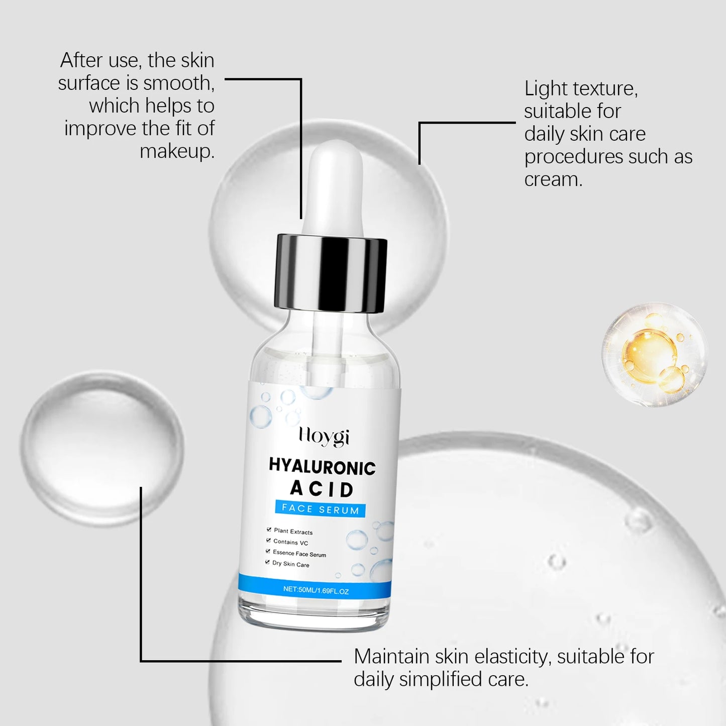 Hyaluronic Acid Serum 50ml Anti Aging Face Serum With Centella Asiatica